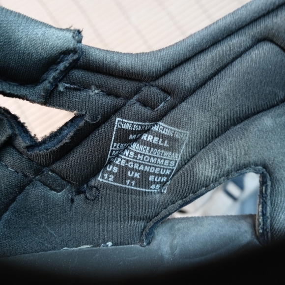 Merrell men's sz 12 brown leather Vlcrow hook & loop close hiking sandals. 39pm - Picture 5 of 11